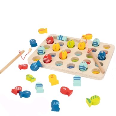 Tooky Toy medinis žaidimas „Žvejyba“ – raidžių mokymasis, 29 vnt. 5