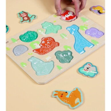 CLASSIC WORLD Medinė gyvūnų derinimo dėlionė 2 CLASSIC WORLD Medinė gyvūnų derinimo dėlionė 2