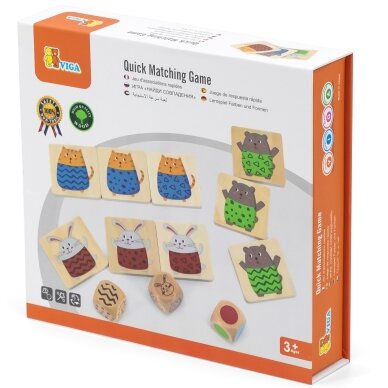 VIGA medinė dėlionė Greito suderinimo žaidimas 27 vnt. 4 VIGA medinė dėlionė Greito suderinimo žaidimas 27 vnt. 4
