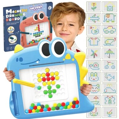WOOPIE magnetinė lenta vaikams Montessori MagPad Dinozauras WOOPIE magnetinė lenta vaikams Montessori MagPad Dinozauras