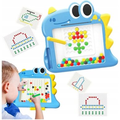 WOOPIE magnetinė lenta vaikams Montessori MagPad Dinozauras 1 WOOPIE magnetinė lenta vaikams Montessori MagPad Dinozauras 1