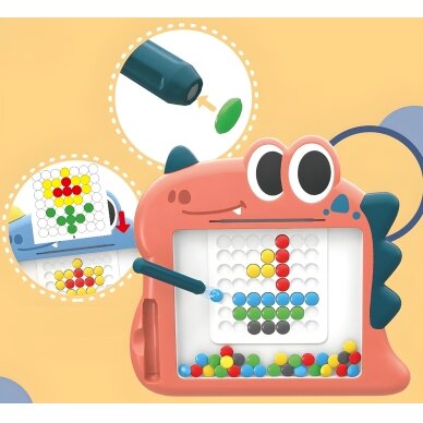 WOOPIE magnetinė lenta vaikams Montessori MagPad Dinozauras 6 WOOPIE magnetinė lenta vaikams Montessori MagPad Dinozauras 6