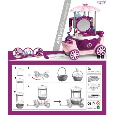 WOOPIE grožio salonas – kosmetinis staliukas ant ratukų, vežimėlis/lagaminas, 31 priedas, 4 viename 11