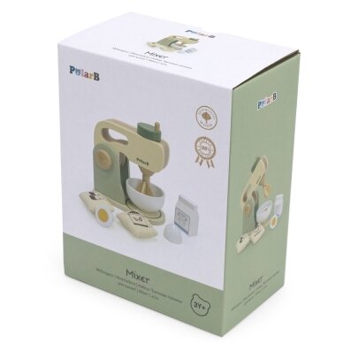 VIGA PolarB medinis virtuvinis plakiklis žalias + priedai 10 VIGA PolarB medinis virtuvinis plakiklis žalias + priedai 10