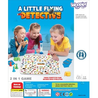 WOOPIE 2-in-1 stalo žaidimas Mažasis detektyvas + Kinietis 12 WOOPIE 2-in-1 stalo žaidimas Mažasis detektyvas + Kinietis 12