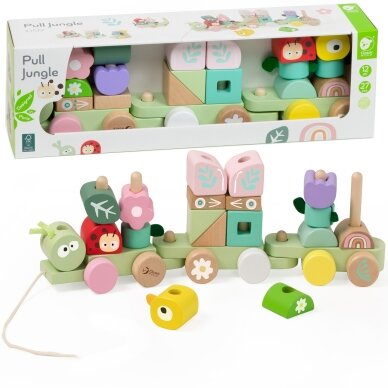 CLASSIC WORLD Montessori medinis vikšro traukinio dėlionė CLASSIC WORLD Montessori medinis vikšro traukinio dėlionė