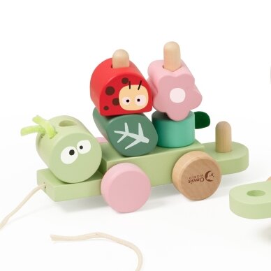CLASSIC WORLD Montessori medinis vikšro traukinio dėlionė 6 CLASSIC WORLD Montessori medinis vikšro traukinio dėlionė 6