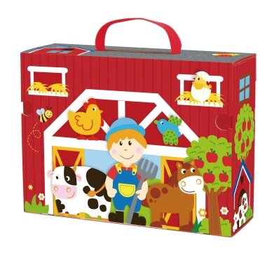 TOOKY TOY Medinis ūkis lagamine, figūrėlės ir transporto priemonės 8 TOOKY TOY Medinis ūkis lagamine, figūrėlės ir transporto priemonės 8