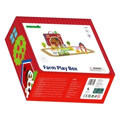 TOOKY TOY Medinis ūkis lagamine, figūrėlės ir transporto priemonės 9 TOOKY TOY Medinis ūkis lagamine, figūrėlės ir transporto priemonės 9