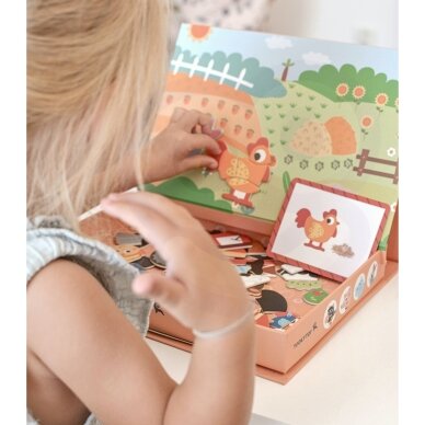 TOOKY TOY magnetinė dėlionė Ūkio dėlionė 3 TOOKY TOY magnetinė dėlionė Ūkio dėlionė 3