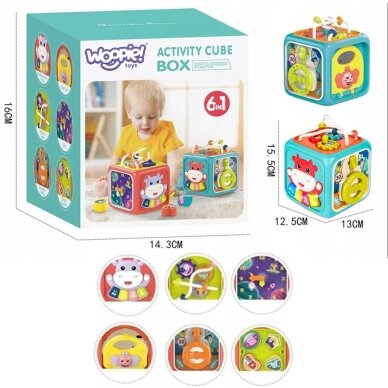 WOOPIE BABY Interaktyvus sensorinis kubas edukacinis Montessori rūšiuotuvas 6-in-1 12 WOOPIE BABY Interaktyvus sensorinis kubas edukacinis Montessori rūšiuotuvas 6-in-1 12
