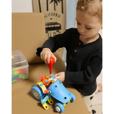 WOOPIE 6-in-1 STEM transporto priemonių konstravimo kaladėlių rinkinys 6