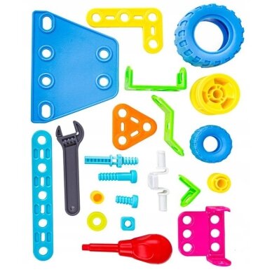 WOOPIE 6-in-1 STEM transporto priemonių konstravimo kaladėlių rinkinys 8