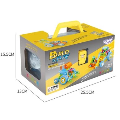 WOOPIE 6-in-1 STEM transporto priemonių konstravimo kaladėlių rinkinys 13 WOOPIE 6-in-1 STEM transporto priemonių konstravimo kaladėlių rinkinys 13