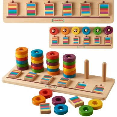 MASTERKIDZ Montessori mokomasis skaičiavimo ir spalvų dėlionės rūšiuotuvas MASTERKIDZ Montessori mokomasis skaičiavimo ir spalvų dėlionės rūšiuotuvas