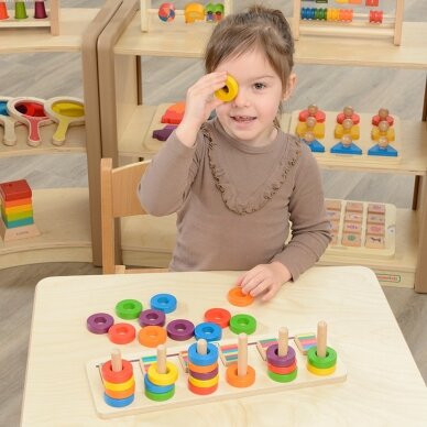 MASTERKIDZ Montessori mokomasis skaičiavimo ir spalvų dėlionės rūšiuotuvas 1 MASTERKIDZ Montessori mokomasis skaičiavimo ir spalvų dėlionės rūšiuotuvas 1