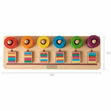MASTERKIDZ Montessori mokomasis skaičiavimo ir spalvų dėlionės rūšiuotuvas 5