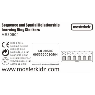 MASTERKIDZ Montessori mokomasis skaičiavimo ir spalvų dėlionės rūšiuotuvas 6