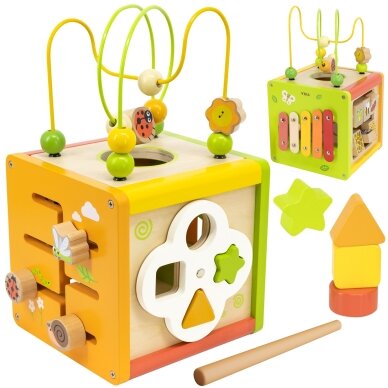 VIGA medinis edukacinis kubas 5-in-1