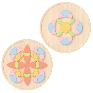 CLASSIC WORLD Pastelinė mandala Montessori dėlionė mozaika Gėlės 6