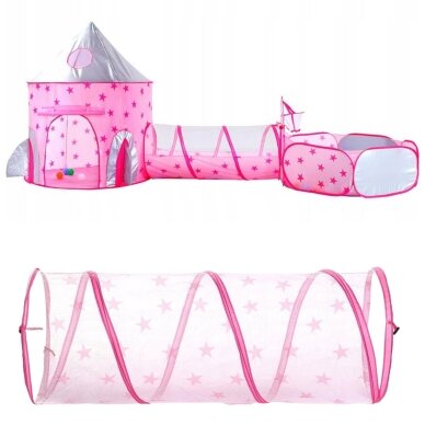 WOOPIE 3-in-1 Palapinė Princesės Rūmai XXL Namas Tunelis Sausas Baseinas 10 WOOPIE 3-in-1 Palapinė Princesės Rūmai XXL Namas Tunelis Sausas Baseinas 10