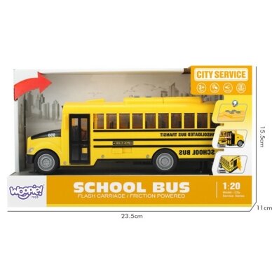 WOOPIE interaktyvus elektrinis mokyklinis autobusas 1:20 su šviesa ir garsu dovanai 7 WOOPIE interaktyvus elektrinis mokyklinis autobusas 1:20 su šviesa ir garsu dovanai 7