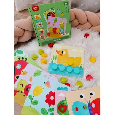TOOKY TOY dėlionės kaladėlės vaikams gyvūnų derinimas mokymasis formų spalvų + lentelės 4