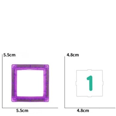 WOOPIE 3D magnetiniai blokai skaičių mokymuisi 70 vnt. 10