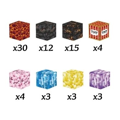 WOOPIE magnetinės kaladėlės kubeliai Pixels 74 vnt. 5