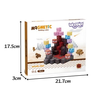 WOOPIE magnetinės kaladėlės kubeliai Pixels 74 vnt. 7 WOOPIE magnetinės kaladėlės kubeliai Pixels 74 vnt. 7