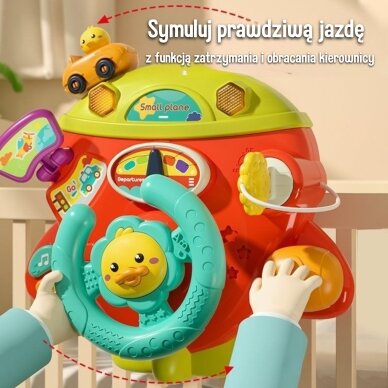 WOOPIE BABY interaktyvus lėktuvo formos vairas-lėktuvėlis lovytei ir vežimėliui su efektais 18m+ 1