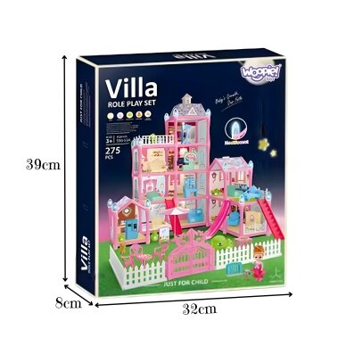 WOOPIE lėlių namelis vila su priedais ir šviečiančia lėle 275 vnt. 4