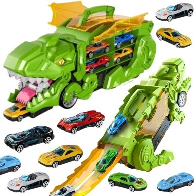 WOOPIE Dinozauras rijikas trasos transporto priemonių rinkinys 13 vnt. WOOPIE Dinozauras rijikas trasos transporto priemonių rinkinys 13 vnt.