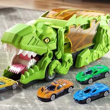WOOPIE Dinozauras rijikas trasos transporto priemonių rinkinys 13 vnt. 8 WOOPIE Dinozauras rijikas trasos transporto priemonių rinkinys 13 vnt. 8