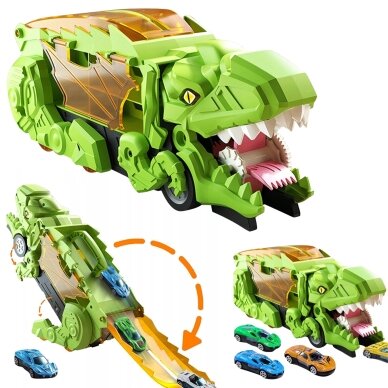WOOPIE Dinozauras rijikas trasos transporto priemonių rinkinys 13 vnt. 16