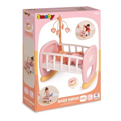 SMOBY Baby Nurse lopšys su karusele 7 SMOBY Baby Nurse lopšys su karusele 7