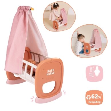 Smoby Baby Nurse lopšys su baldakimu 6 Smoby Baby Nurse lopšys su baldakimu 6