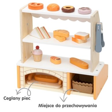 VIGA medinė mini kepyklėlė su kepinių stendu 16 vnt. 6 VIGA medinė mini kepyklėlė su kepinių stendu 16 vnt. 6