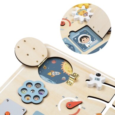 TOOKY TOY Medinė Montessori edukacinė lenta Astronautas Kosminis laivas 5 TOOKY TOY Medinė Montessori edukacinė lenta Astronautas Kosminis laivas 5