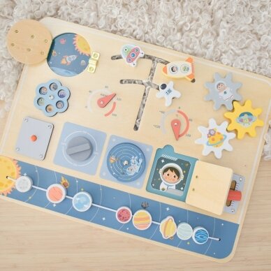 TOOKY TOY Medinė Montessori edukacinė lenta Astronautas Kosminis laivas 3