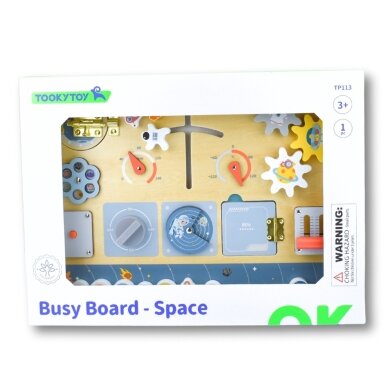 TOOKY TOY Medinė Montessori edukacinė lenta Astronautas Kosminis laivas 8 TOOKY TOY Medinė Montessori edukacinė lenta Astronautas Kosminis laivas 8