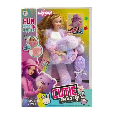 WOOPIE ROYAL Lėlė Emi violetiniame avytės kostiume 5