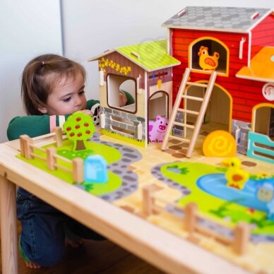 WOOPIE GREEN Mega fermos gyvūnų figūrėlės tvartas, svirnas, vištidė 18 vnt. 7