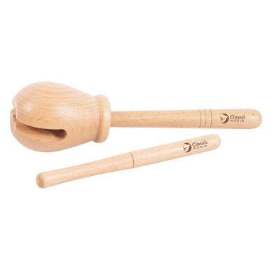 CLASSIC WORLD EDU Medinis muzikos instrumentas medinis blokelis ritmui 2 vnt.
