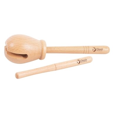 CLASSIC WORLD EDU Medinis muzikos instrumentas medinis blokelis ritmui 2 vnt. 1