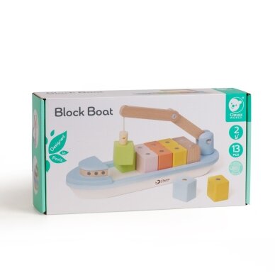 CLASSIC WORLD Medinis blokelių krovimo laivas 13 vnt. 8 CLASSIC WORLD Medinis blokelių krovimo laivas 13 vnt. 8