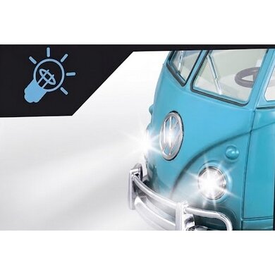WOOPIE klasikinis „Surf Bus“ automobilis su šviesomis ir garsu, modelis 1:14 3