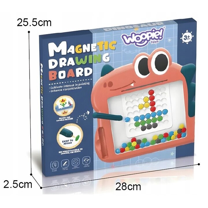 WOOPIE magnetinė lenta vaikams Montessori MagPad Dinozauras 8 WOOPIE magnetinė lenta vaikams Montessori MagPad Dinozauras 8