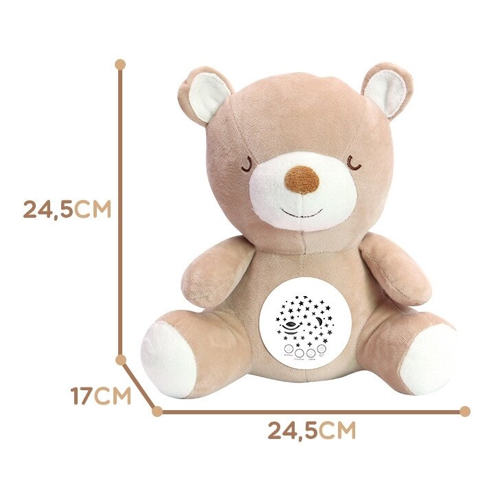 WOOPIE BABY 2-in-1 pliušinis meškiukas miegui su projektoriumi - 10 lopšinių 10 WOOPIE BABY 2-in-1 pliušinis meškiukas miegui su projektoriumi - 10 lopšinių 10