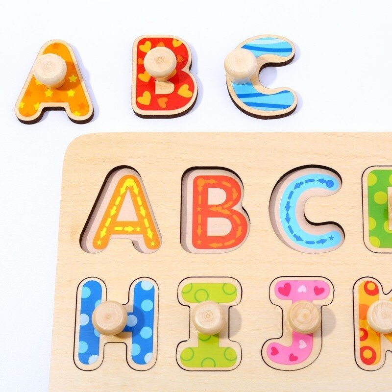 TOOKY TOY Montessori abėcėlės dėlionė su rankenėlėmis 4 TOOKY TOY Montessori abėcėlės dėlionė su rankenėlėmis 4
